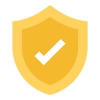 Icon of a shield symbolising security and privacy